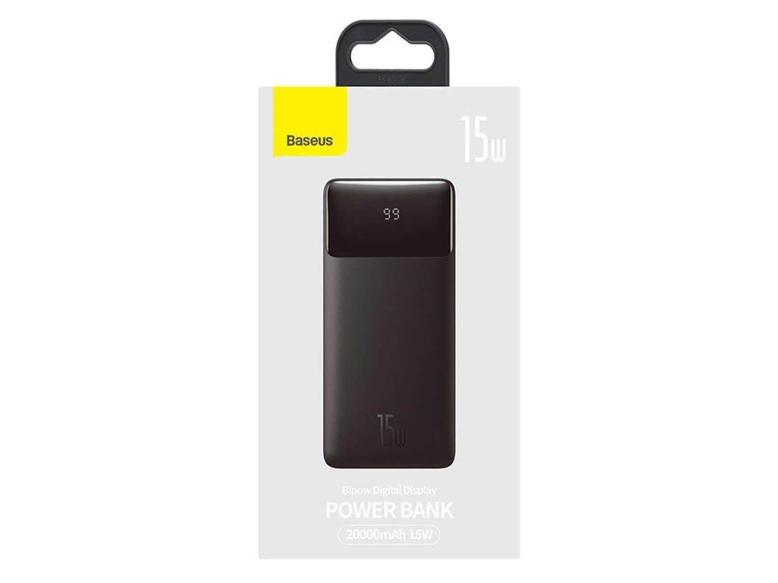 Baseus Bipow 20000mAh 15W - Black Powerbank (Akku) - schwarz - 20000 mAh Baseus Bipow 20000mAh 15W - Black Powerbank (Akku) - schwarz - 20000 mAh